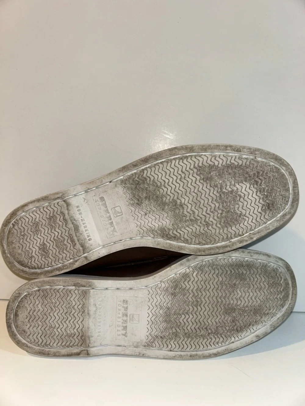 Sperry Brown Leather Boat Shoes with Tan Laces
